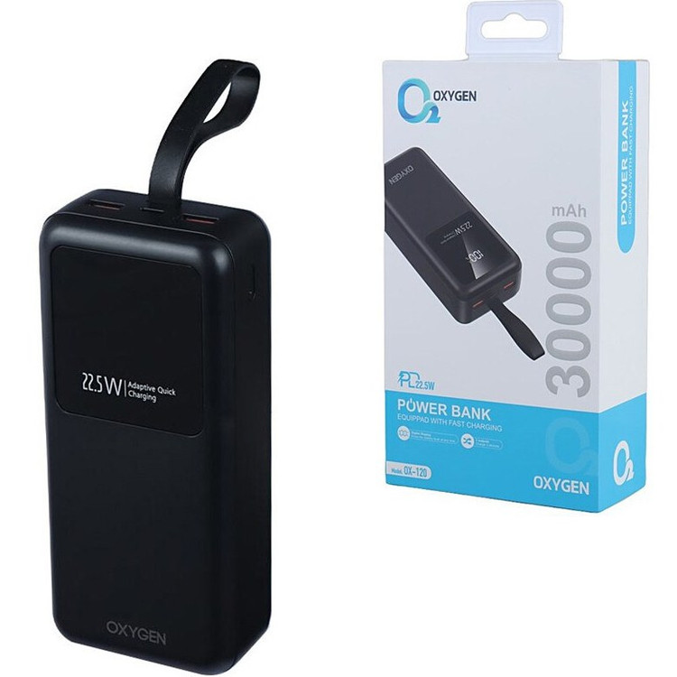 پاور بانک فست شارژ اکسیژن OX-120 PD 22.5W ظرفیت 30000