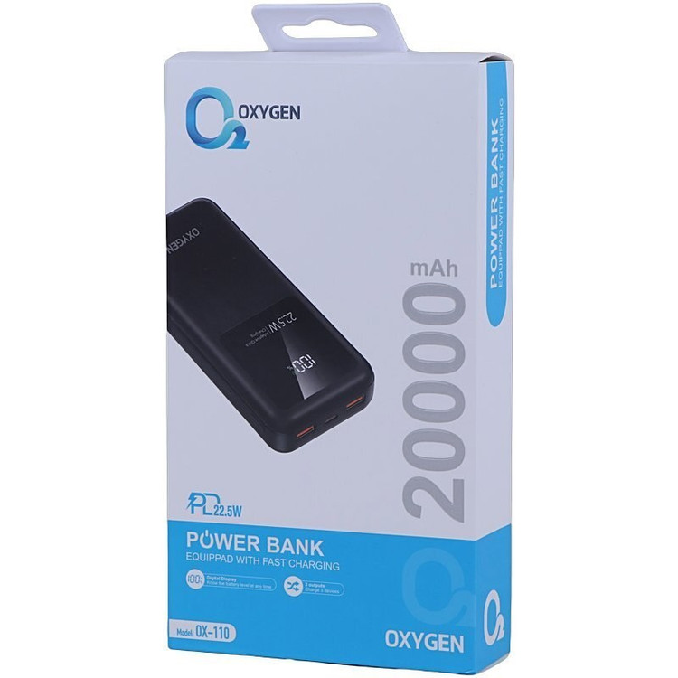 پاور بانک 22.5 وات اکسیژن مدل OX-110 ظرفیت 20000
