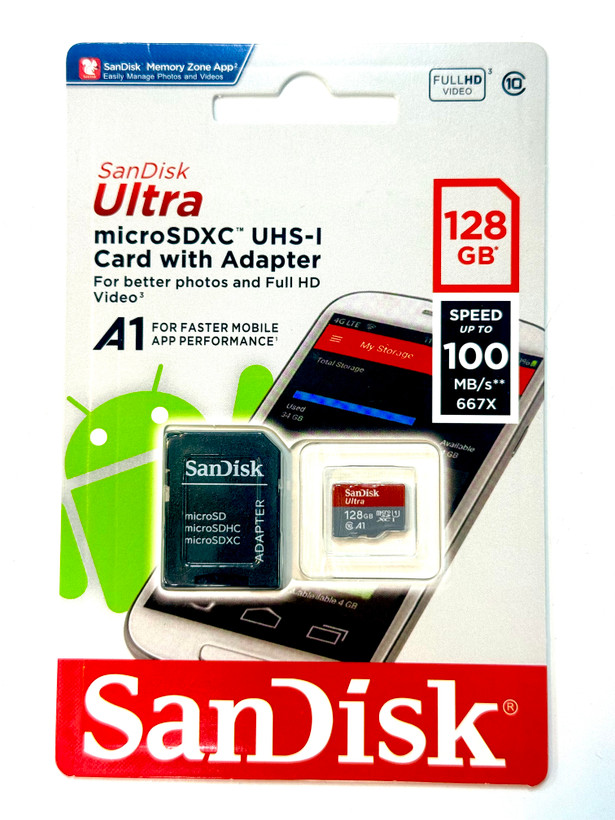 کارت حافظه سندیسک ظرفیت128 گیگابایت کلاس10 سرعت100MB